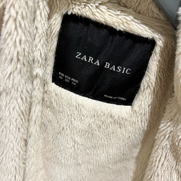 Zara Combination Parka w. Faux Leather Sleeves - Picture 8 of 8
